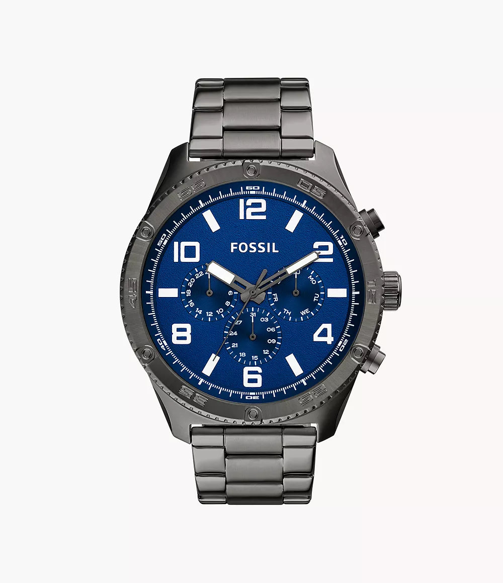 Men's Fossil Brox Gray Analog Watch - BQ2798